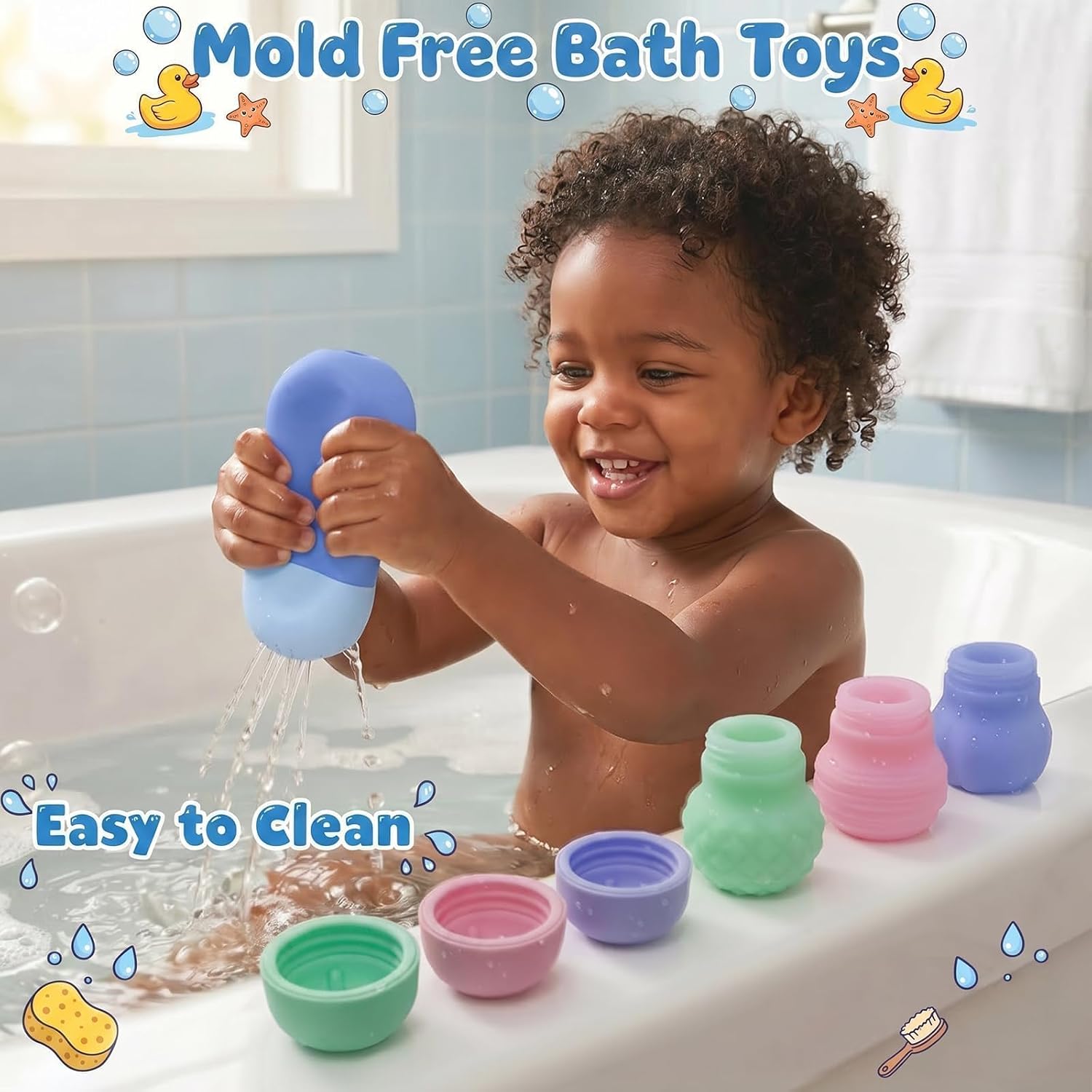 Thumbnail 4 de Sizobi Baby Bath Toys: Sensory Squeeze & Spray Water Play for Toddlers (Ages 1–3)