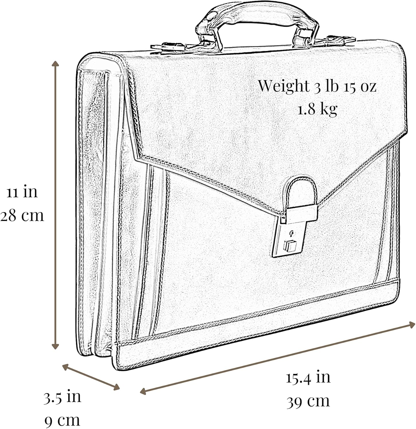 Thumbnail 6 de Time Resistance Porte Document Homme en Cuir – Sac Bandoulière Pleine Fleur, Fabriqué à la Main en Italie