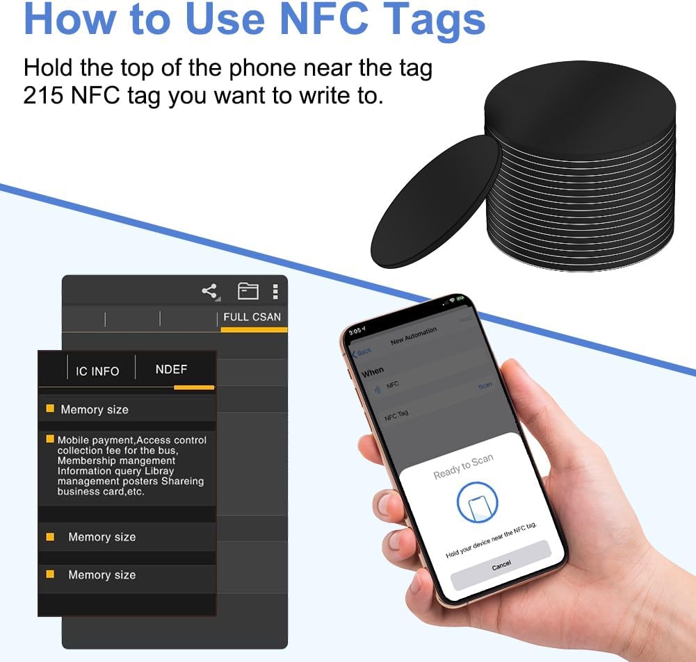 Thumbnail 5 de OFFCUP NTAG215 20pcs 25mm NFC Stickers