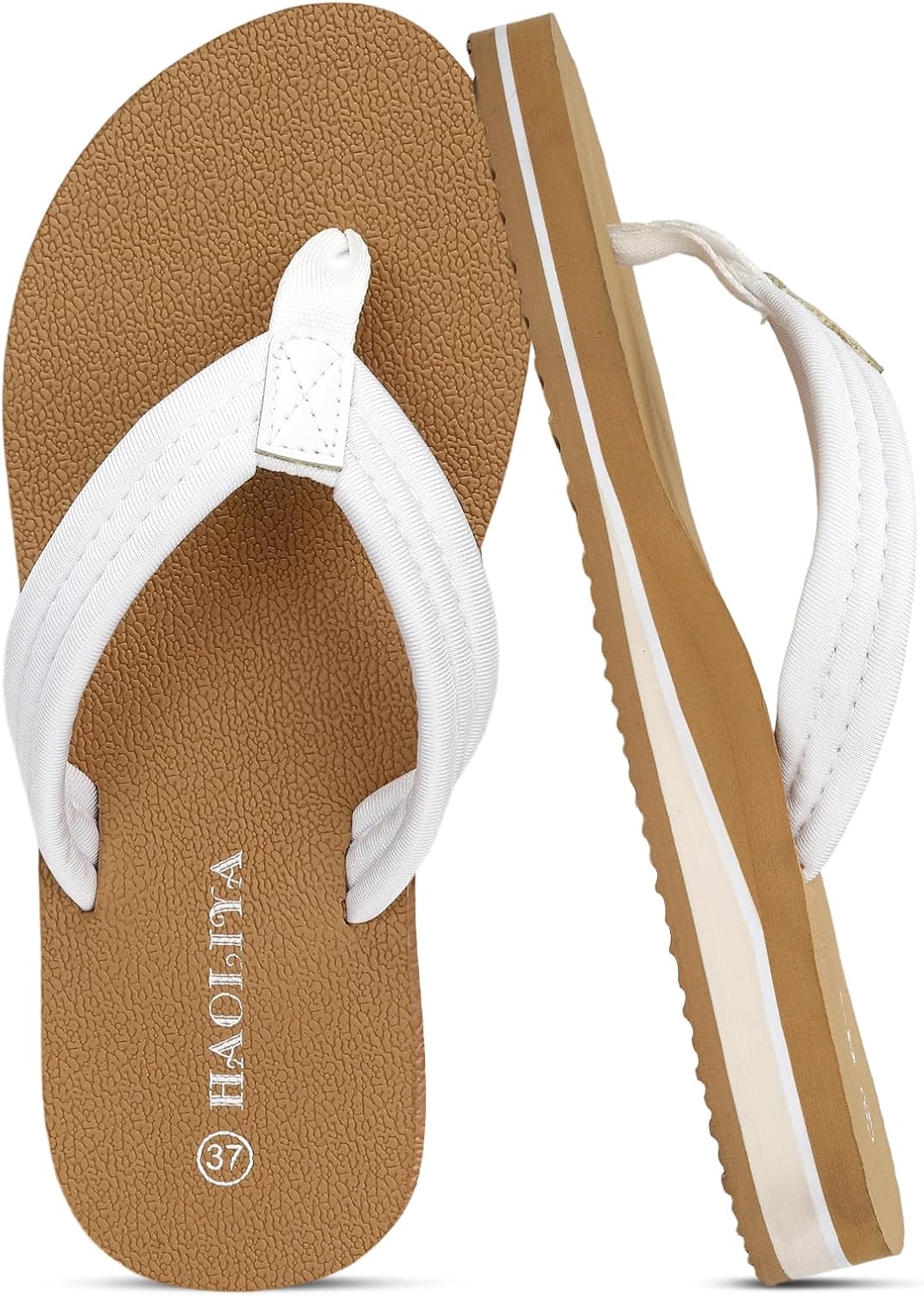 Detalle de HAOLIRA Flip Flops Damen Stoff Orthopädische Zehentrenner mit Arch Support – Leicht, Komfortabel und Rutschfest
