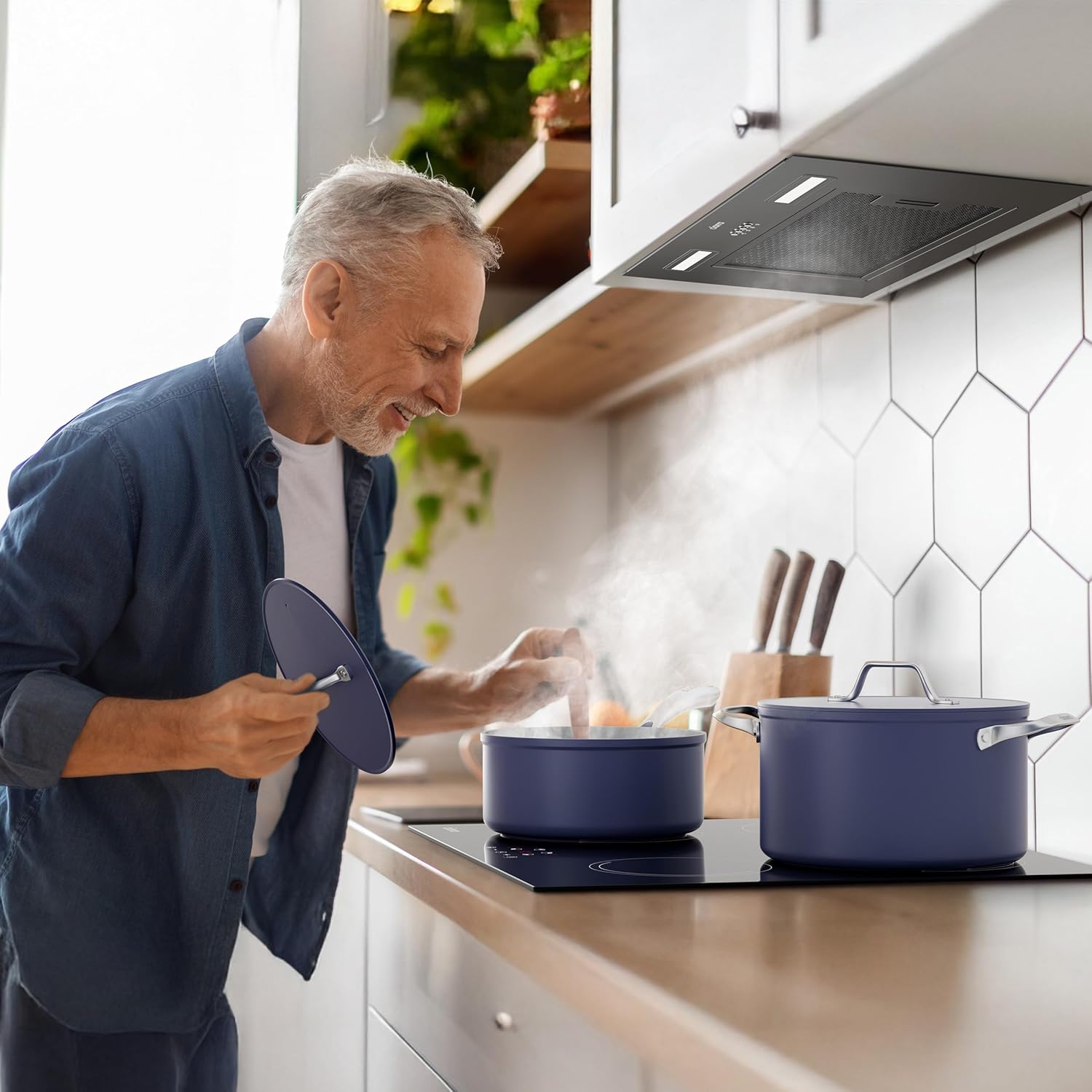 Thumbnail 2 de Cappa da incasso Ciarra Cappa Incassata 60 cm CBCF003 con carbone attivo, ricircolo/estrazione e LED