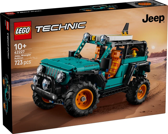 Detalle 2 de LEGO Technic Jeep Wrangler Rubicon Geländewagen 42227 – technischer Geländeliner mit echter Lenkung