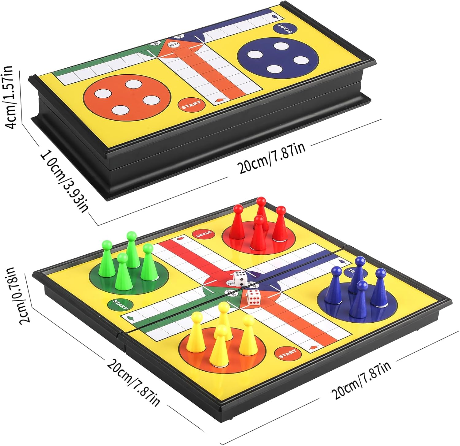 Detalle de ZUNIPLEX Ludo Magnetic Flying Chess: box viaggio con pezzi magnetici per bambini