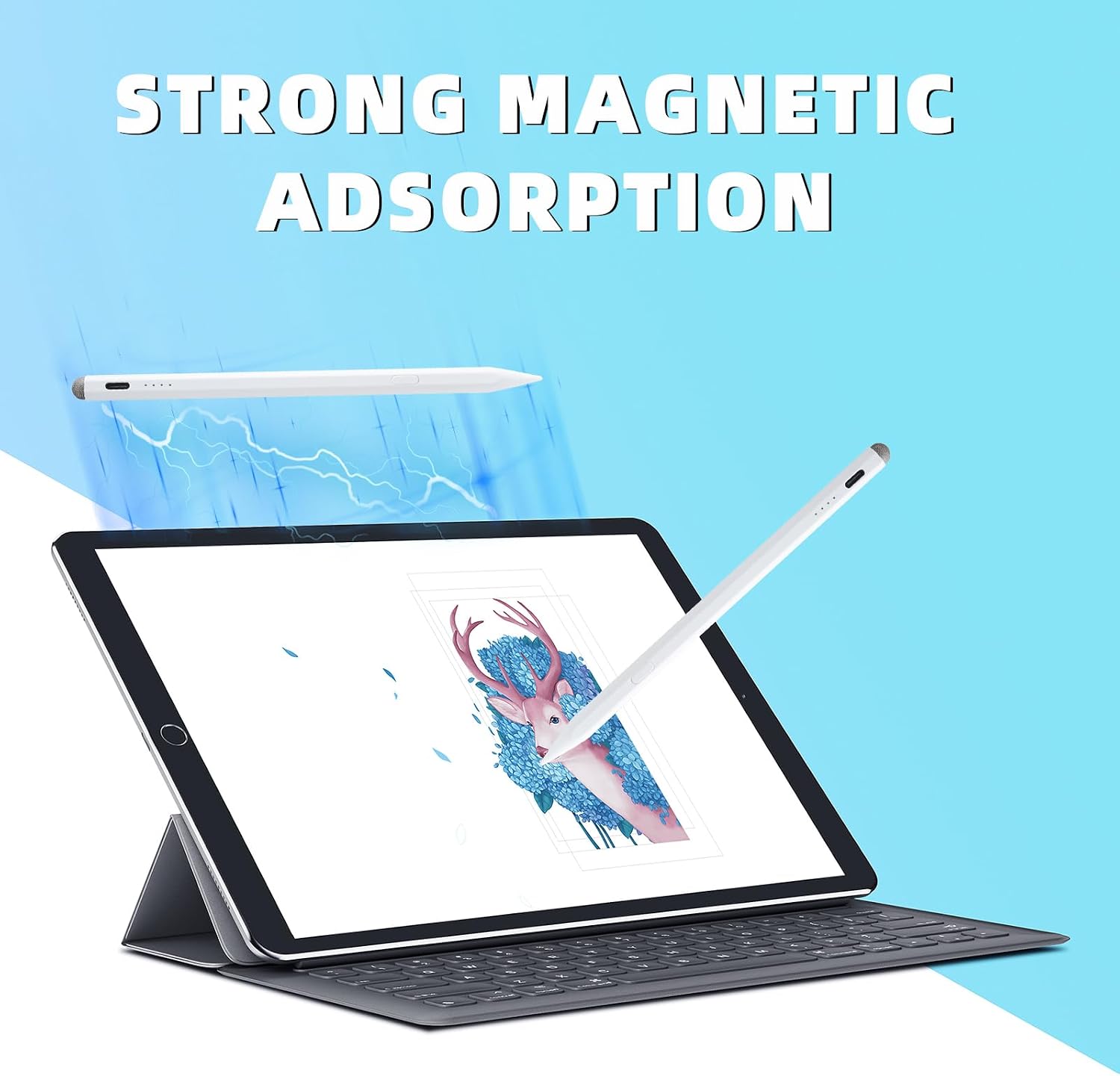 Detalle de Defitch Stylus Pen for iPad (Pencil) 11th/A16 & 10th Gen — 2-Pack Capacitive Stylus
