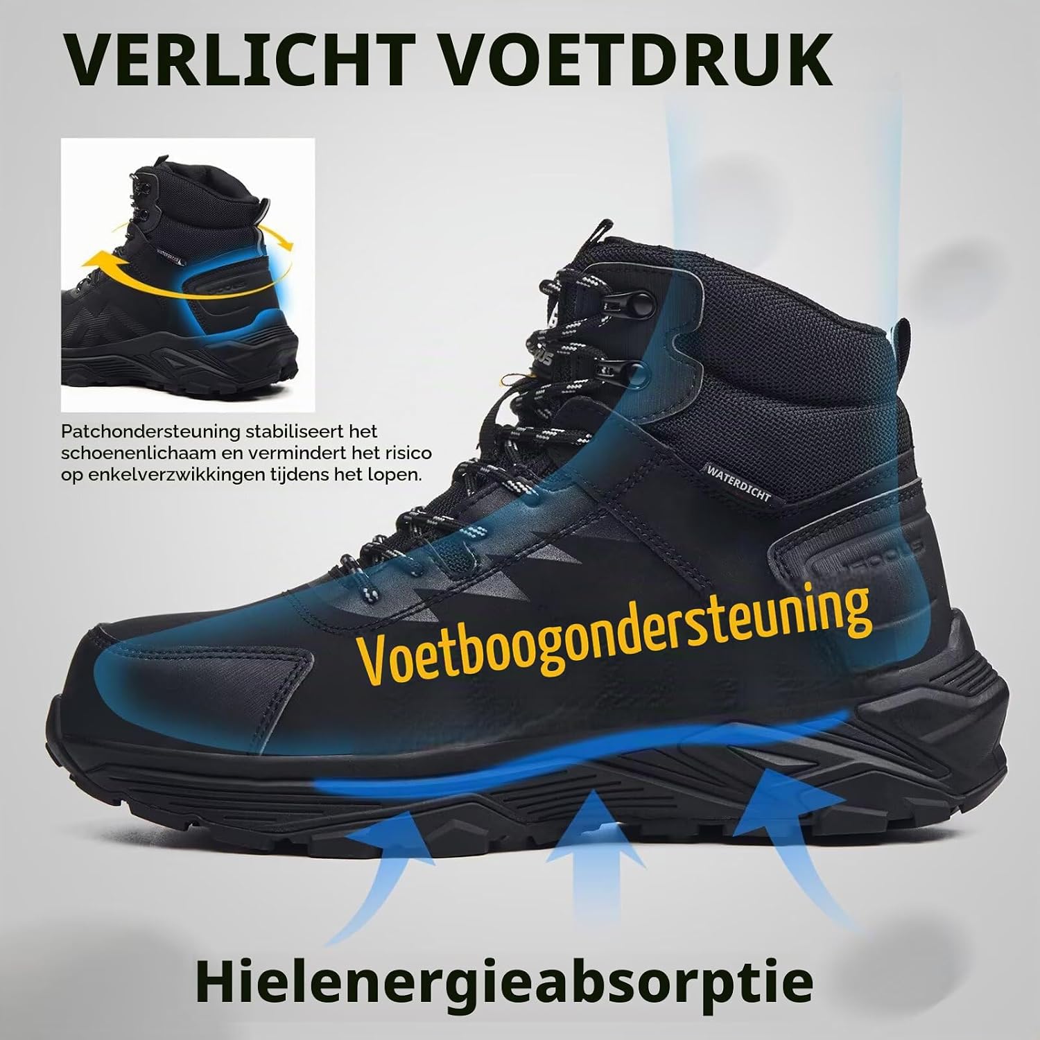 Thumbnail 4 de Hoge S3 ESD-werkschoenen met stalen neus, waterdicht en ademend