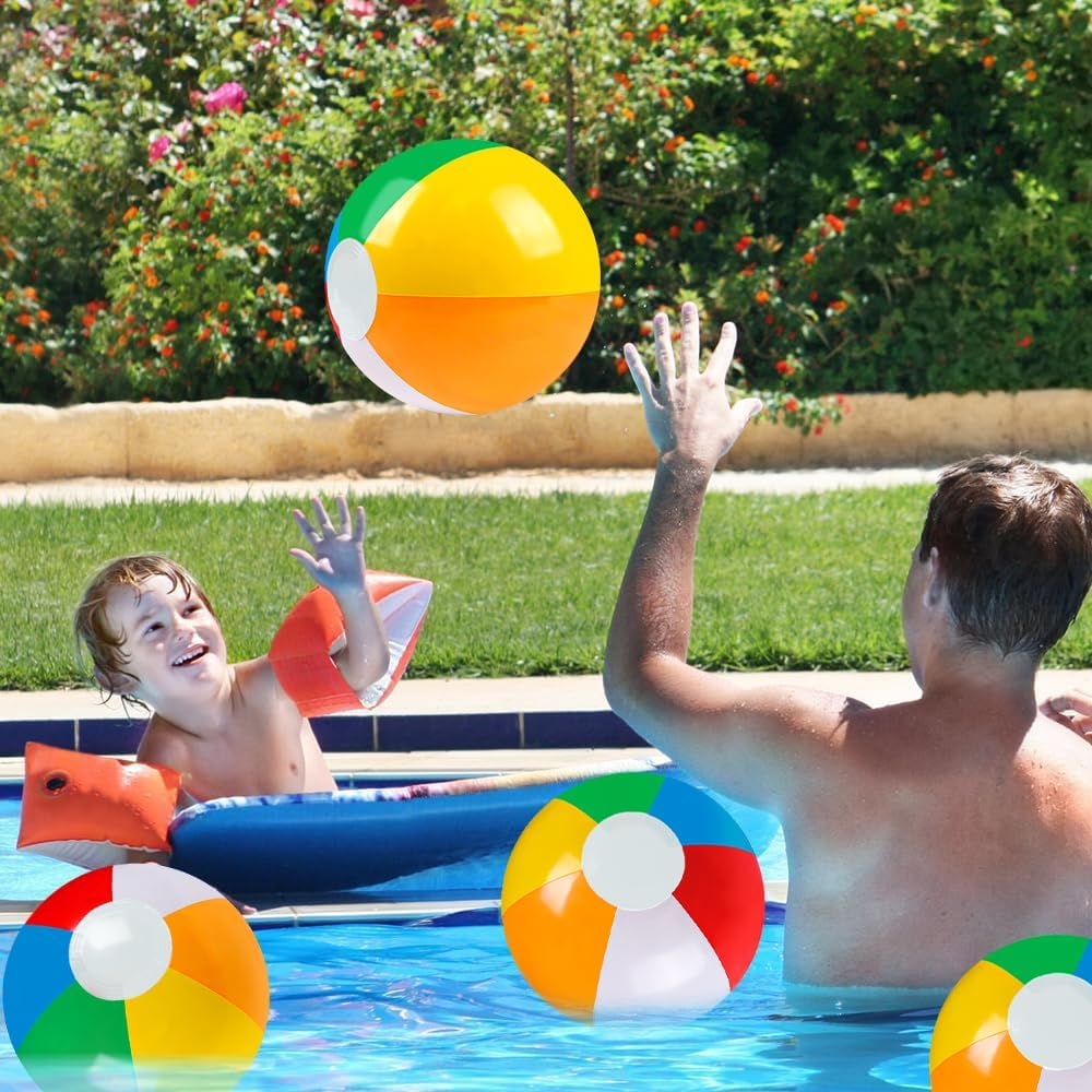 Thumbnail 4 de Vellibring 12" Summer Inflatable Beach Balls (Bulk Set of 24) for Pool & Beach Games