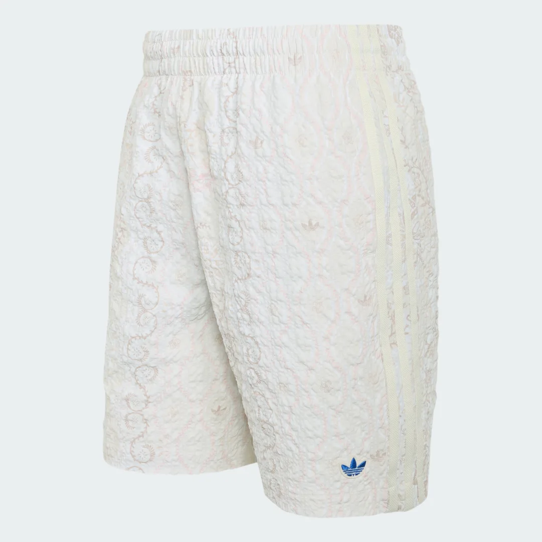 Detalle 2 de Adidas Pantalón corto estampado Seersucker – color blanco