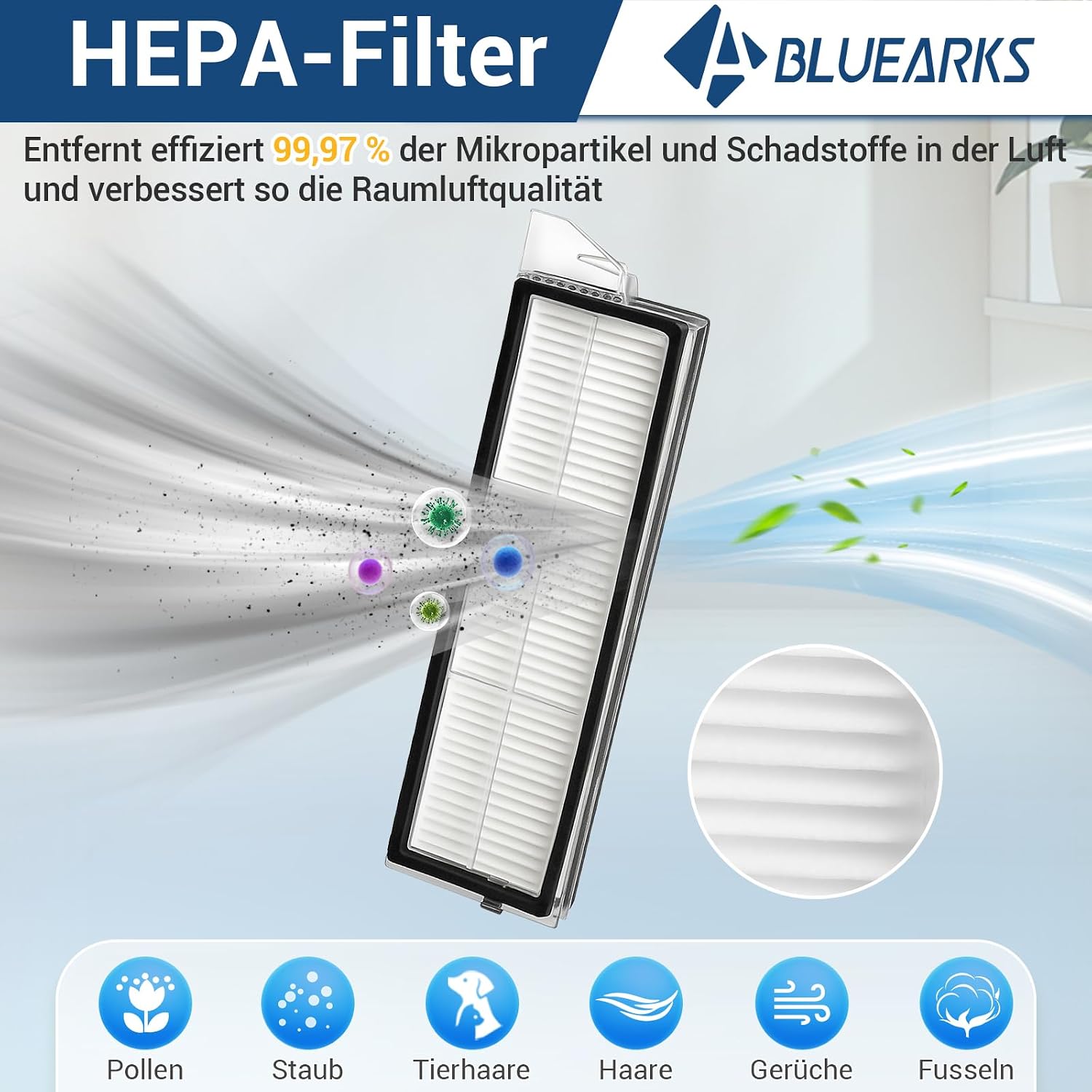 Detalle 2 de Bluearks 29-teiliges Zubehör für Roborock S8 Max 🧹