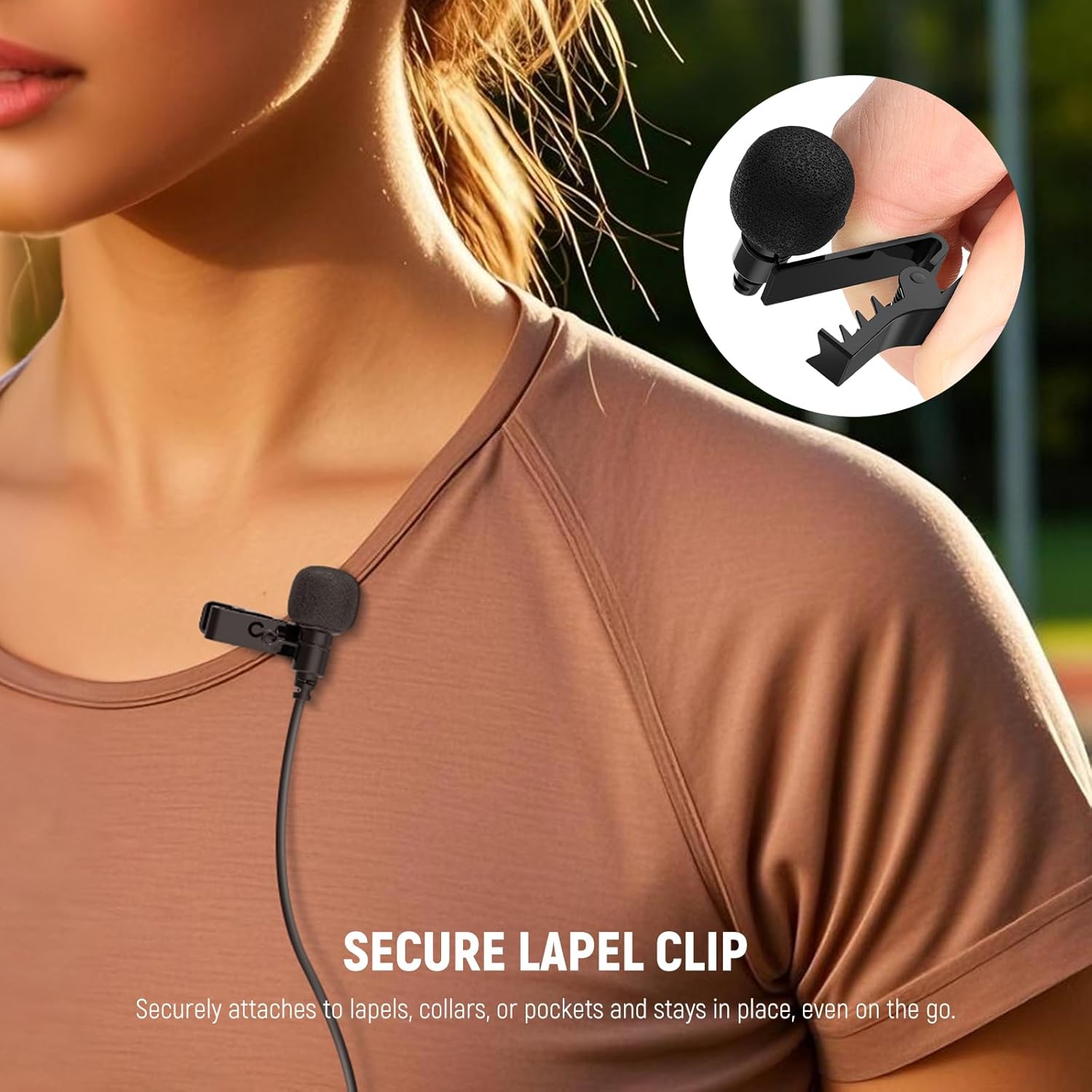 Thumbnail 3 de NEEWER Mini Lavalier Mic (2er Pack) mit 3,5-mm-TRS-Kabel – Clip-on Ansteckmikrofon für DJI Mic 2, Wireless Go II & Co.