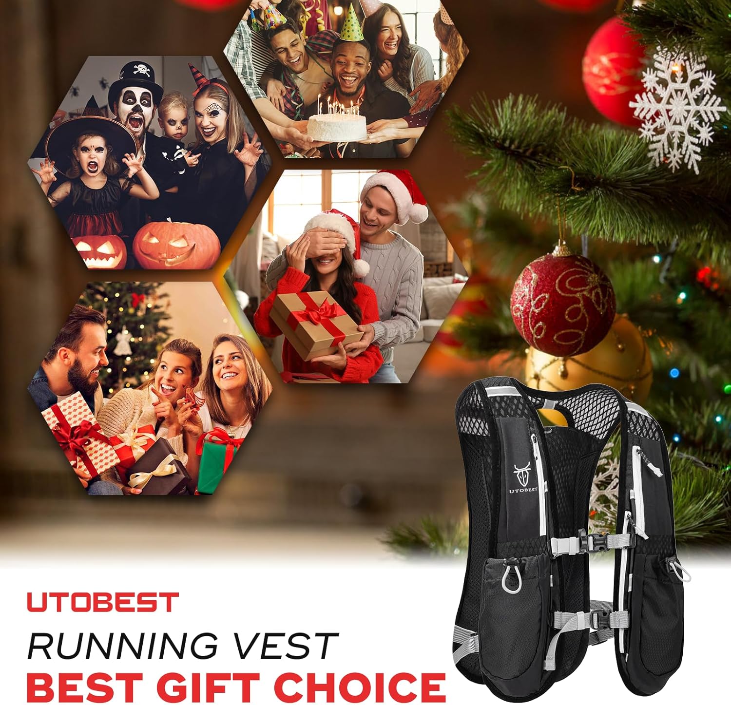 Detalle 2 de UTOBEST Trinkrucksack 5L Laufweste
