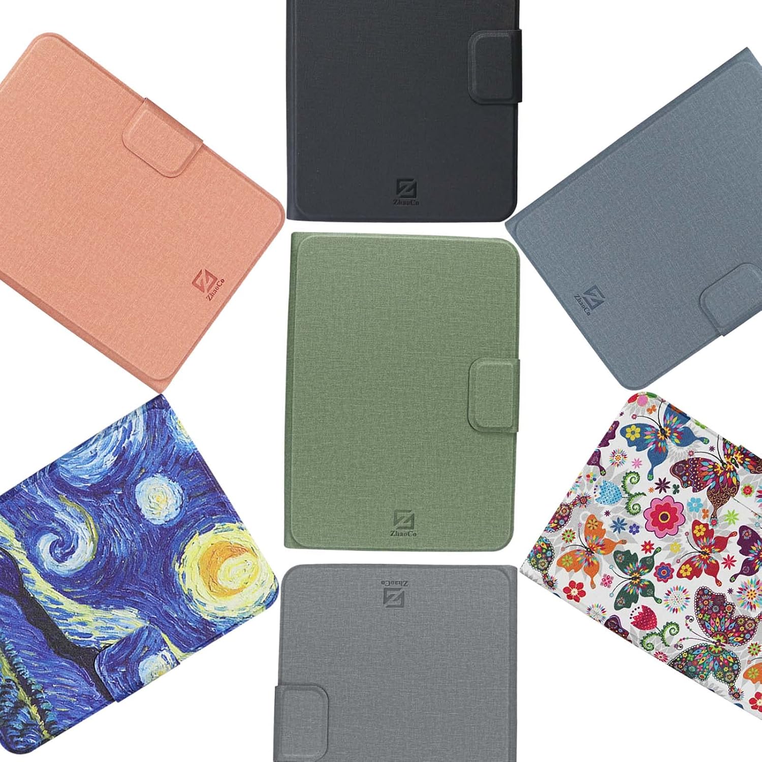 Detalle 2 de ZhaoCo DDC-ECR68-GY – szare obrotowe etui do Kindle z zamknięciem magnetycznym