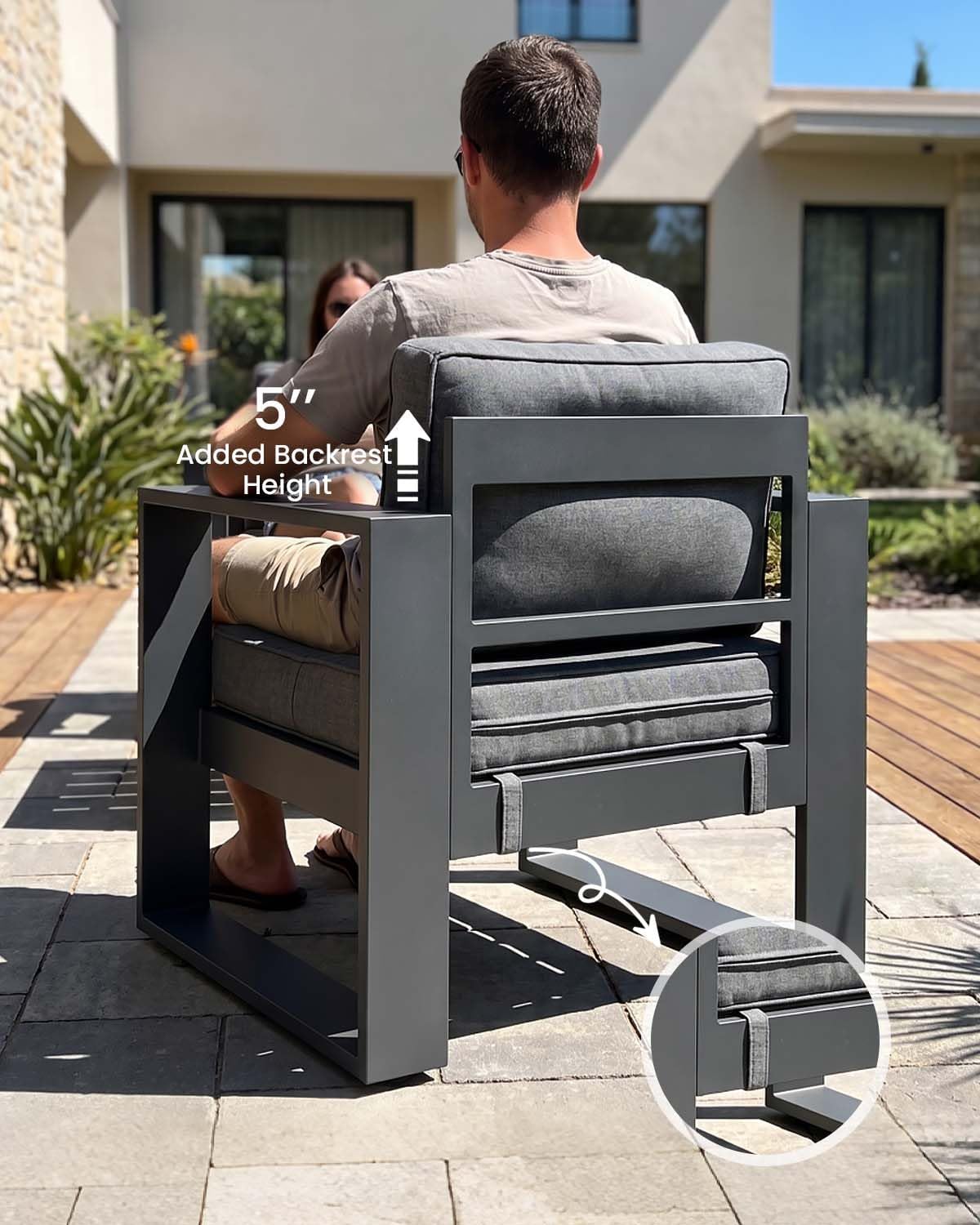 Detalle de LayinSun Aluminum Patio Furniture Set