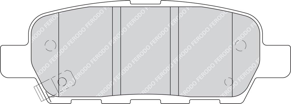 Thumbnail 1 de FERODO Plaquettes de freins Arrière avec indicateur d'usure FDB1693 – Compatible Renault Koleos I HY, Nissan Qashqai et plus