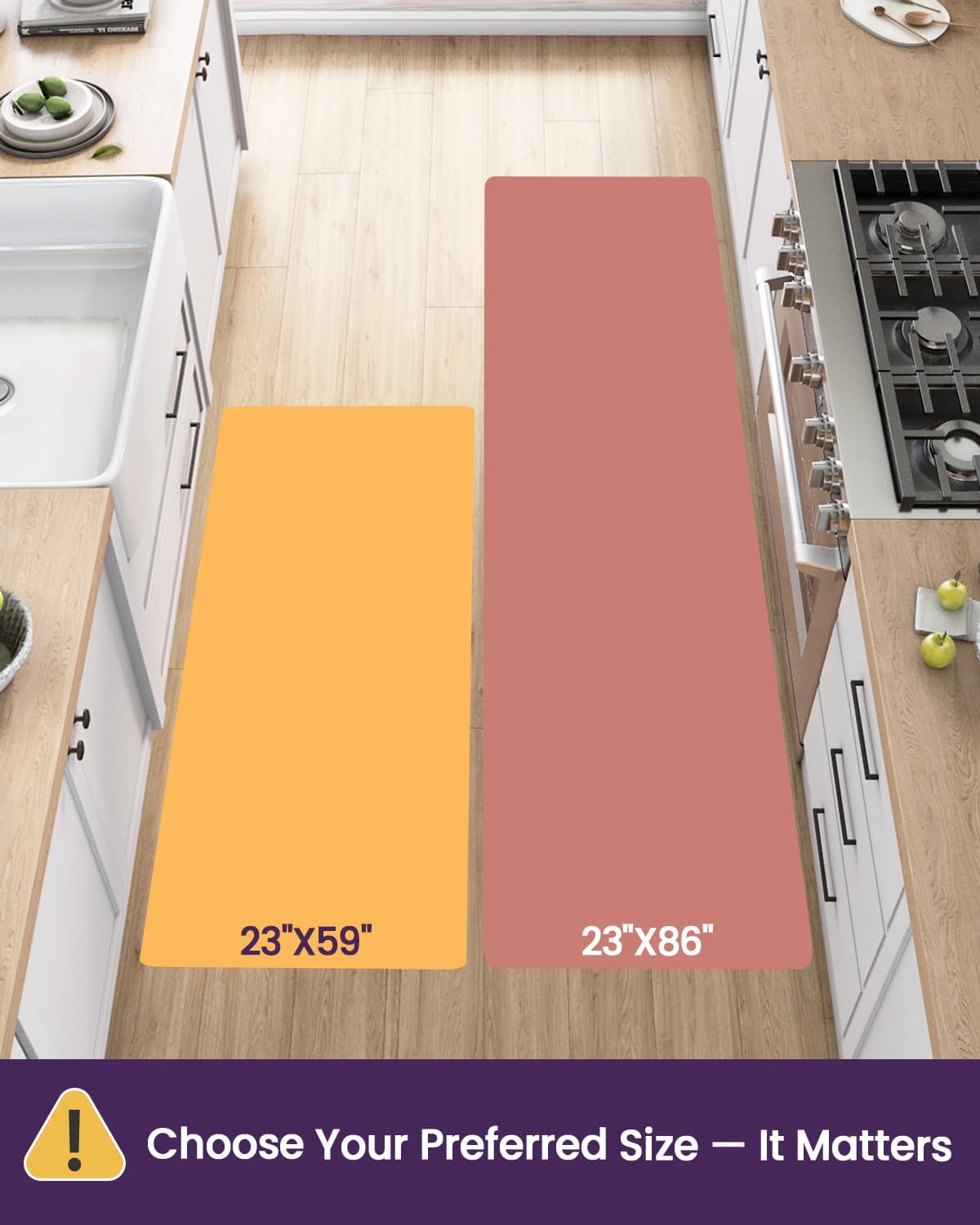 Detalle 2 de DEXI 23x86 Anti-Fatigue Kitchen Runner Rug