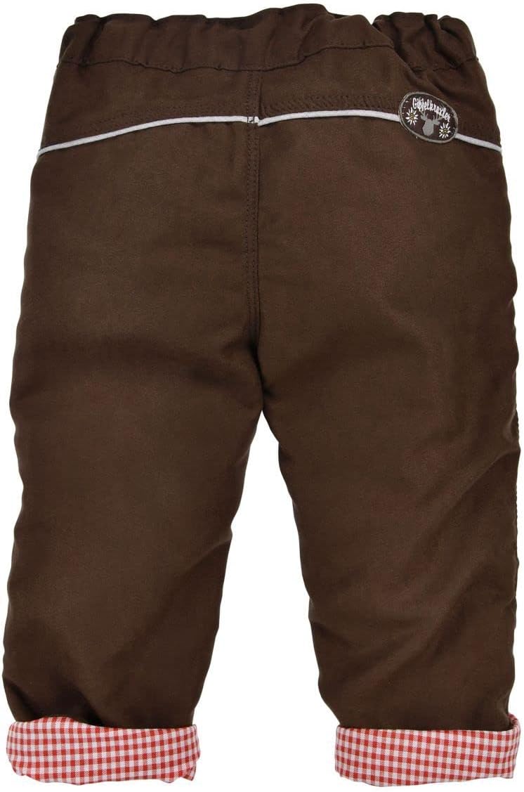 Thumbnail 1 de Bondi Baby-Trachten Laufhose gefüttert im Lederhose-Look – Braun