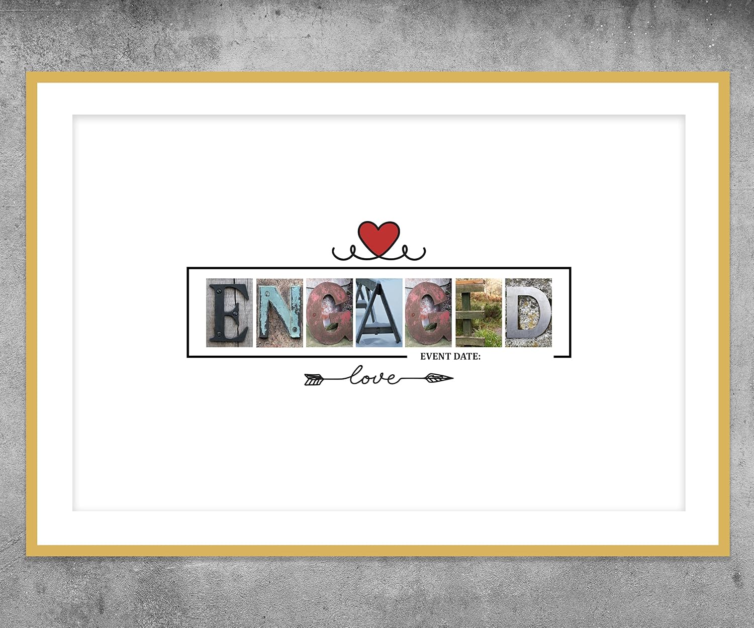 Thumbnail 6 de Engagement party guest book poster, 11 x 17 inches
