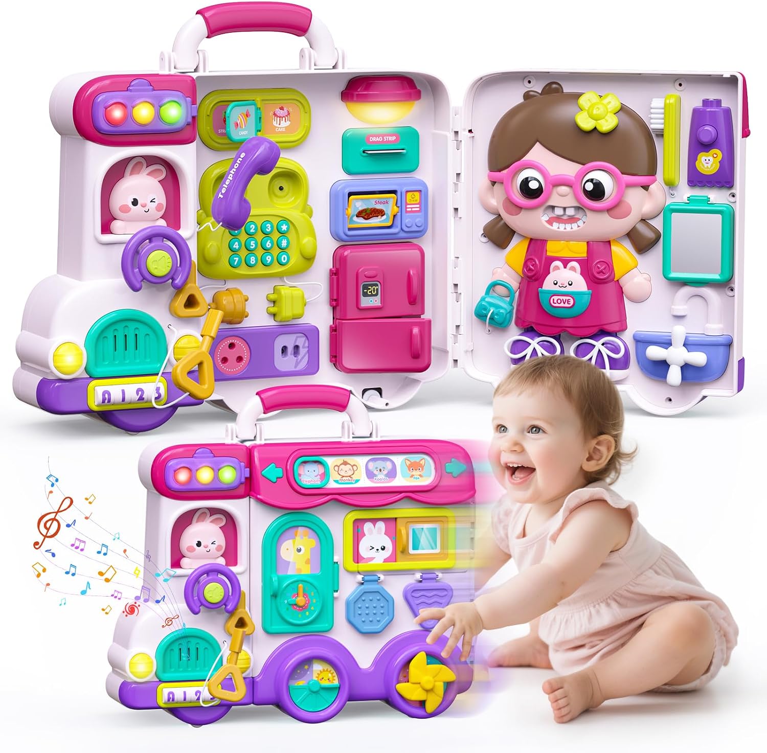 Detalle de 54-in-1 Busy Board Montessori Toy for 1 Year Old