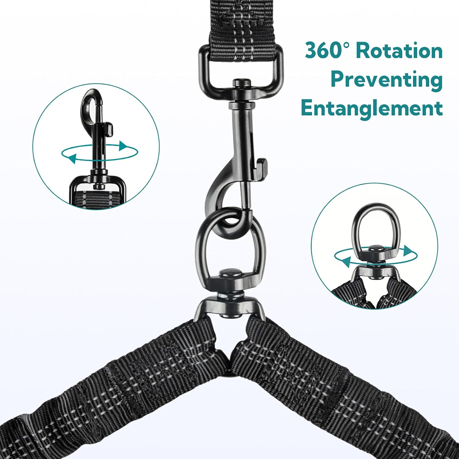 Detalle de Yicostar Hands-Free Dog Leash for Two Dogs