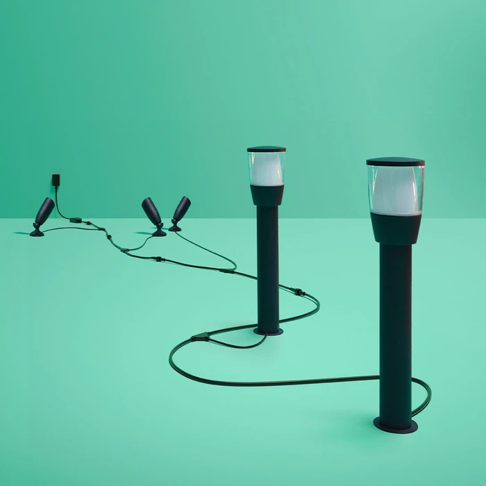 Detalle de WiZ Connected WiZ Elpas Sockelleuchte für den Garten – farbiges & weißes Licht (Schwarz), Erweiterung