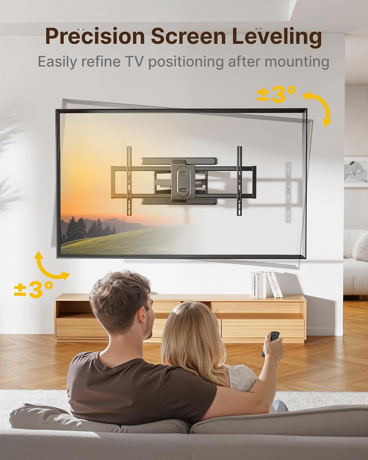 Detalle 2 de monTEK Full Motion TV Wall Mount for 43-90 Inch TVs with 22" Arm Extension