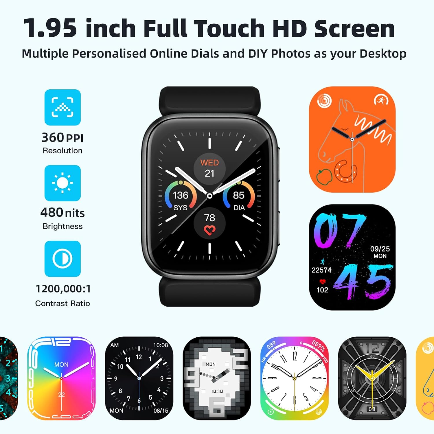 Thumbnail 6 de Blood Pressure Smart Watch with 1.95" Display and Inflatable Cuff