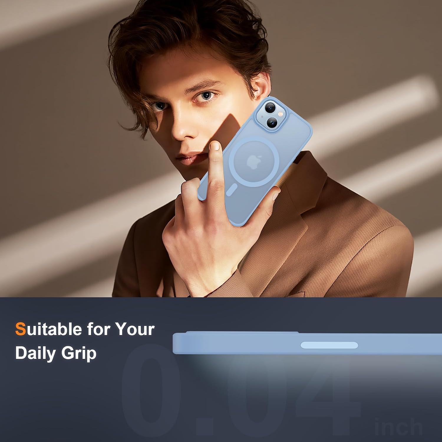 Thumbnail 6 de ORETECH Magnetische Hülle für iPhone 15 Plus – mit Mag-Safe, stoßfestem Schutz und 2x Display-Schutzglas (Sierra Blau)
