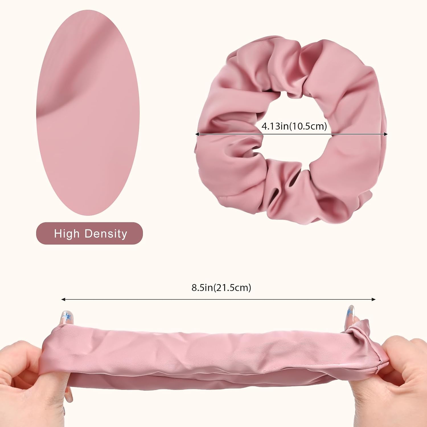 Detalle 2 de Lolalet (8 Stück) Seiden-Scrunchies Haargummis im Satin-Look – 8 Farben für Damen & Mädchen