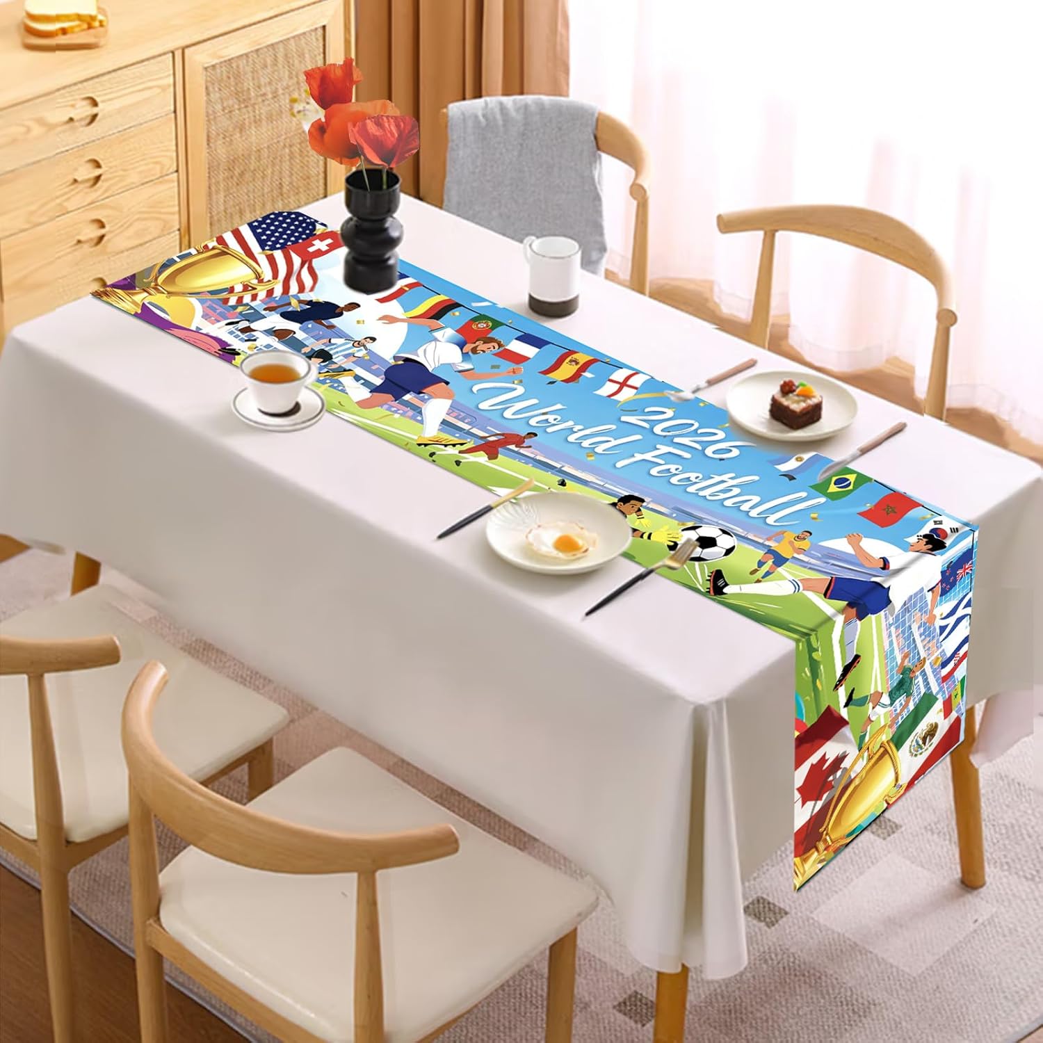 Thumbnail 6 de AhfuLife Fußball Banner 300 x 60 cm – WM 2026 Deko für Innen & Außen
