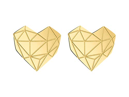 Detalle de LIEBESKIND BERLIN Damen-Ohrstecker Edelstahl (gold) – 11 mm, vergoldet