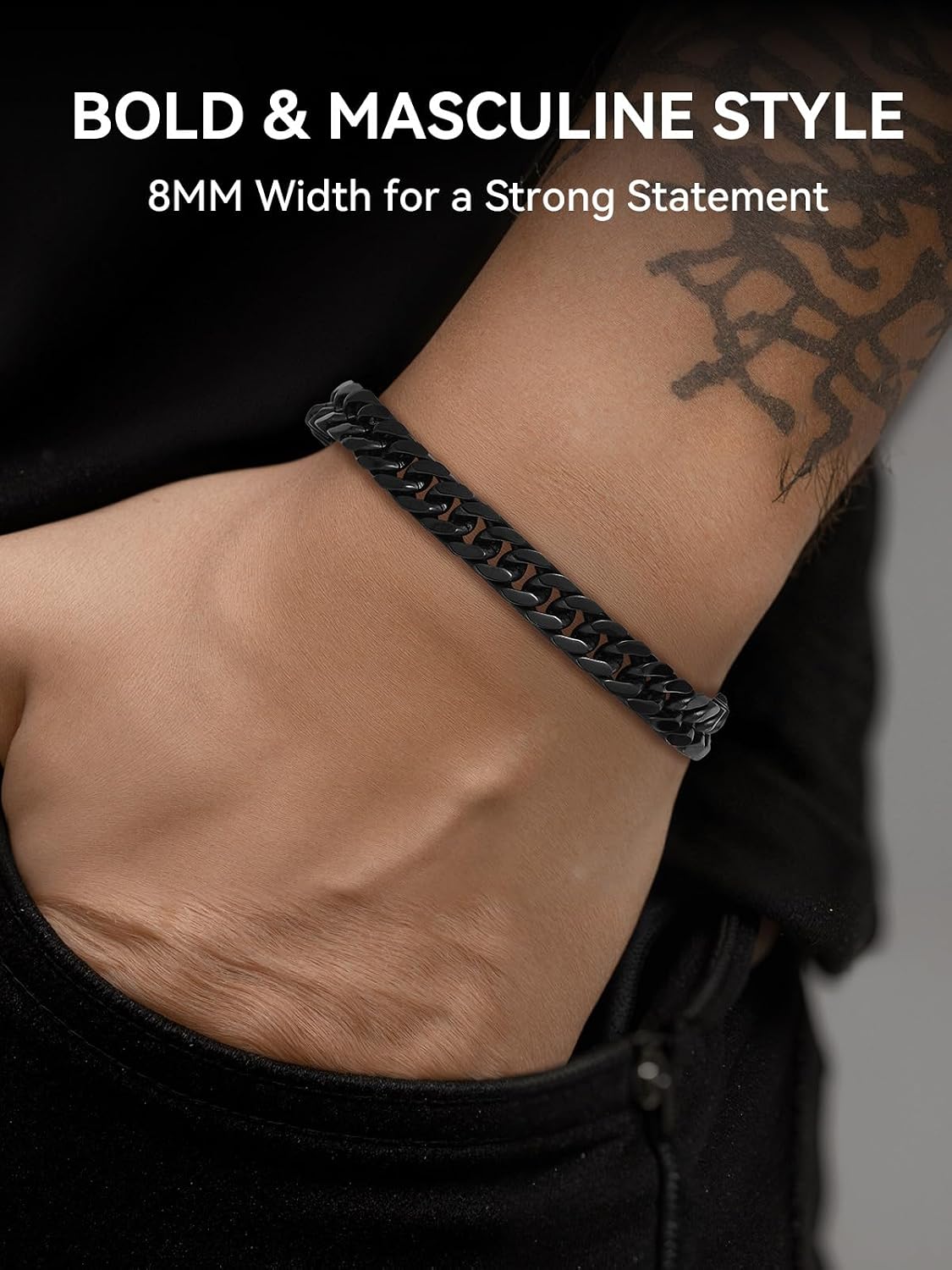 Detalle de ChainsHouse Cuban Link Bracelet 316L Stainless Steel