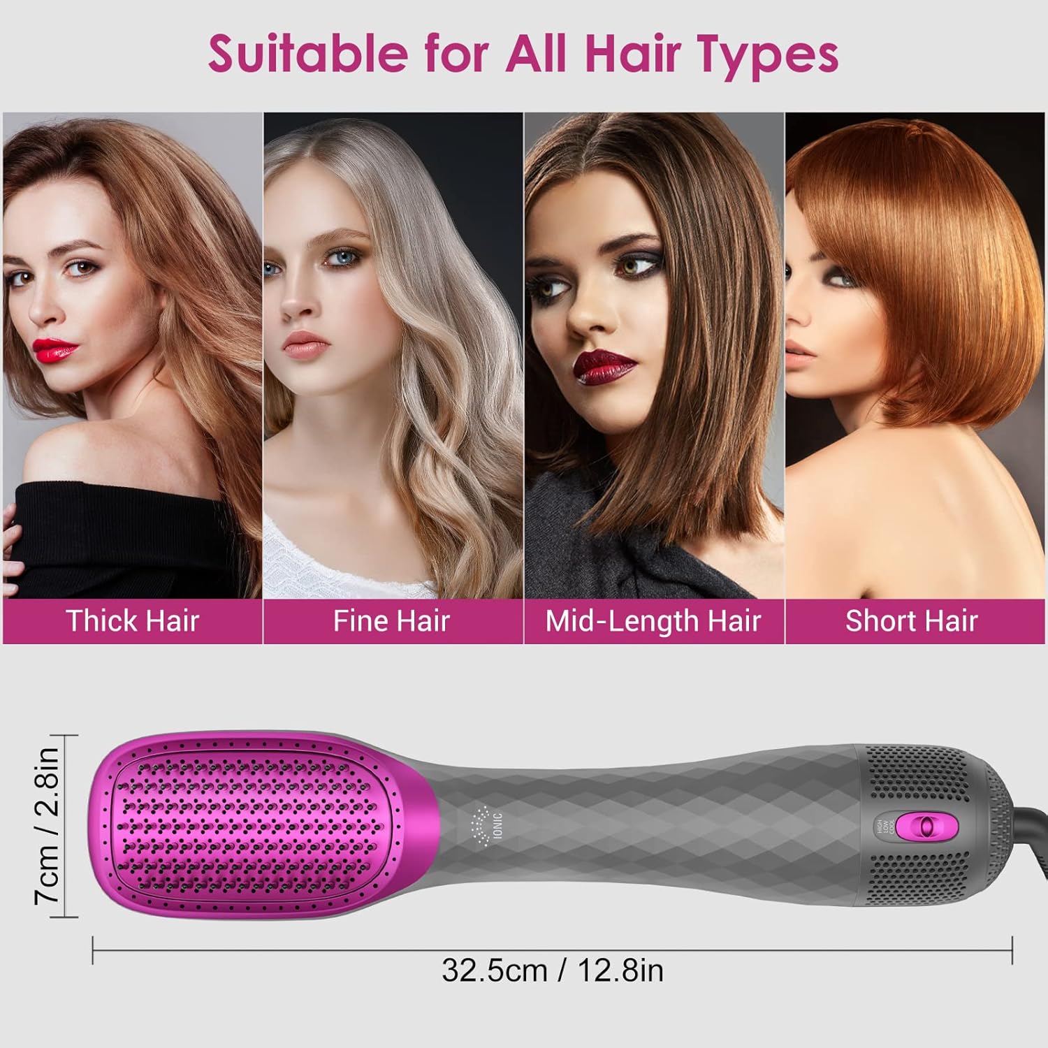 Thumbnail 1 de APOKE 3 in 1 Hair Dryer Brush Professional 1200W – One‑Step Styler for Fast Drying and Smoothing