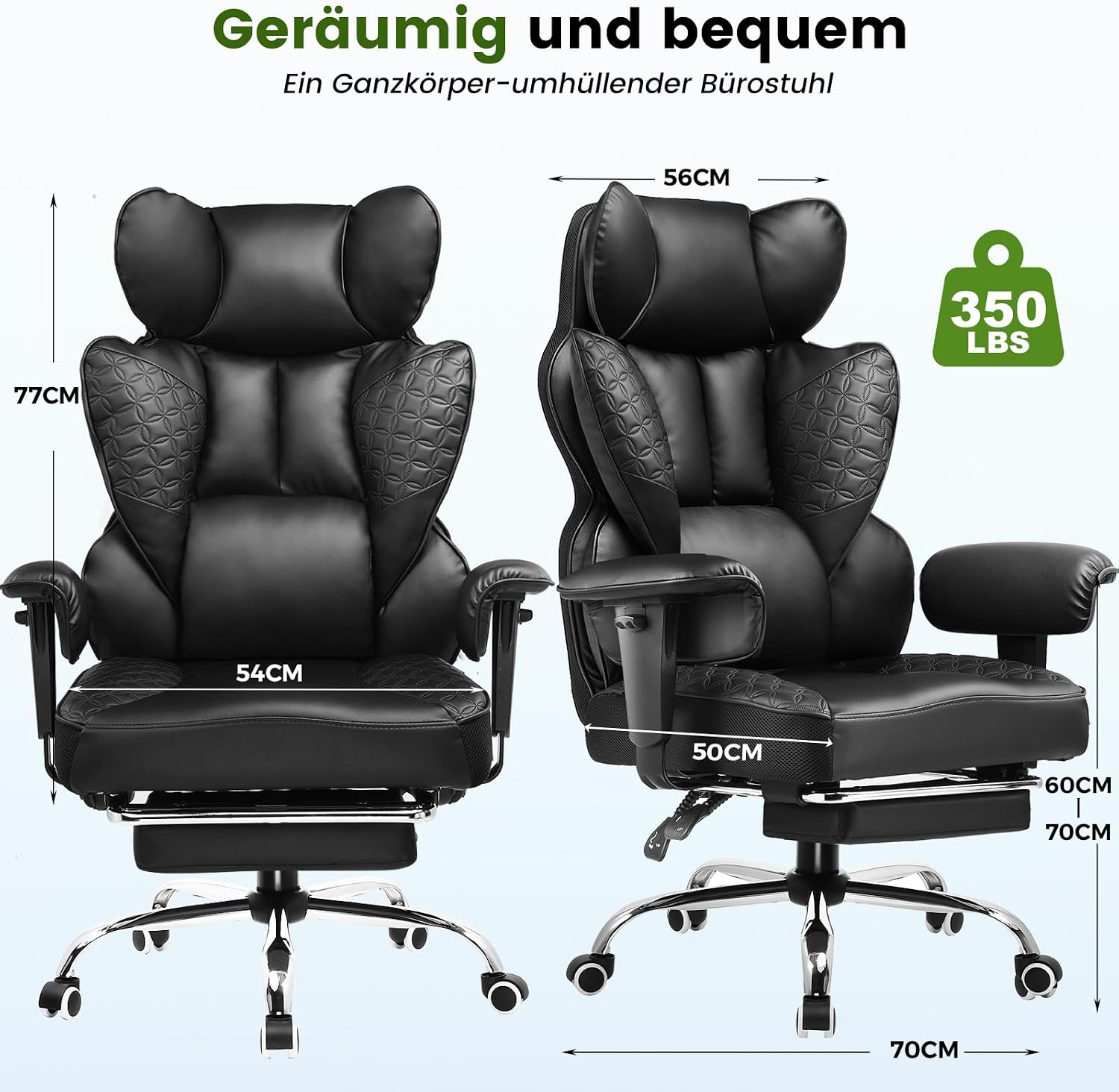 Thumbnail 2 de COMHOMA Chaise Gaming Ergonomique 180 kg