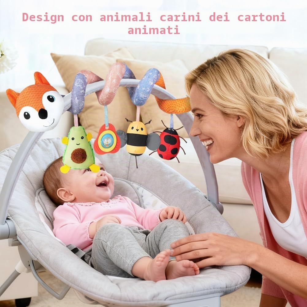 Thumbnail 6 de Vicloon Giocattolo a Spirale per Passeggino Neonato – Peluche a spirale, volpe arancione