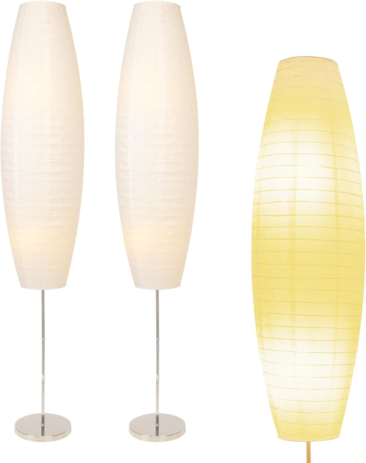 Thumbnail 6 de Lianheng Paper Floor Lamp, Rice Paper Oval Lamp – Beige