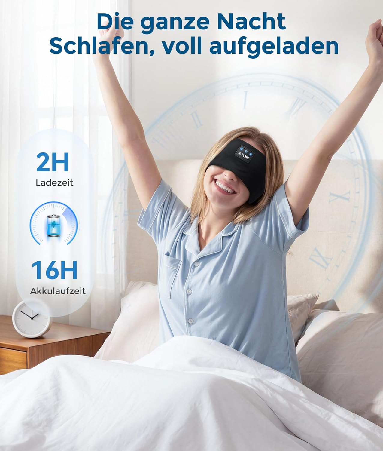 Thumbnail 4 de LOVE EYE Schlafkopfhörer Bluetooth – Schlafband mit integrierten Kopfhörern