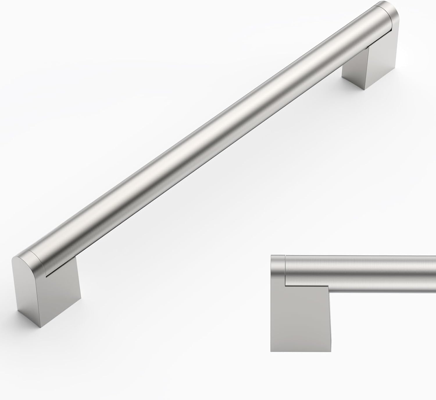 Lot de 10 poignées de meuble Amerdeco en acier inox brossé, entraxe 192 mm (UK0038)