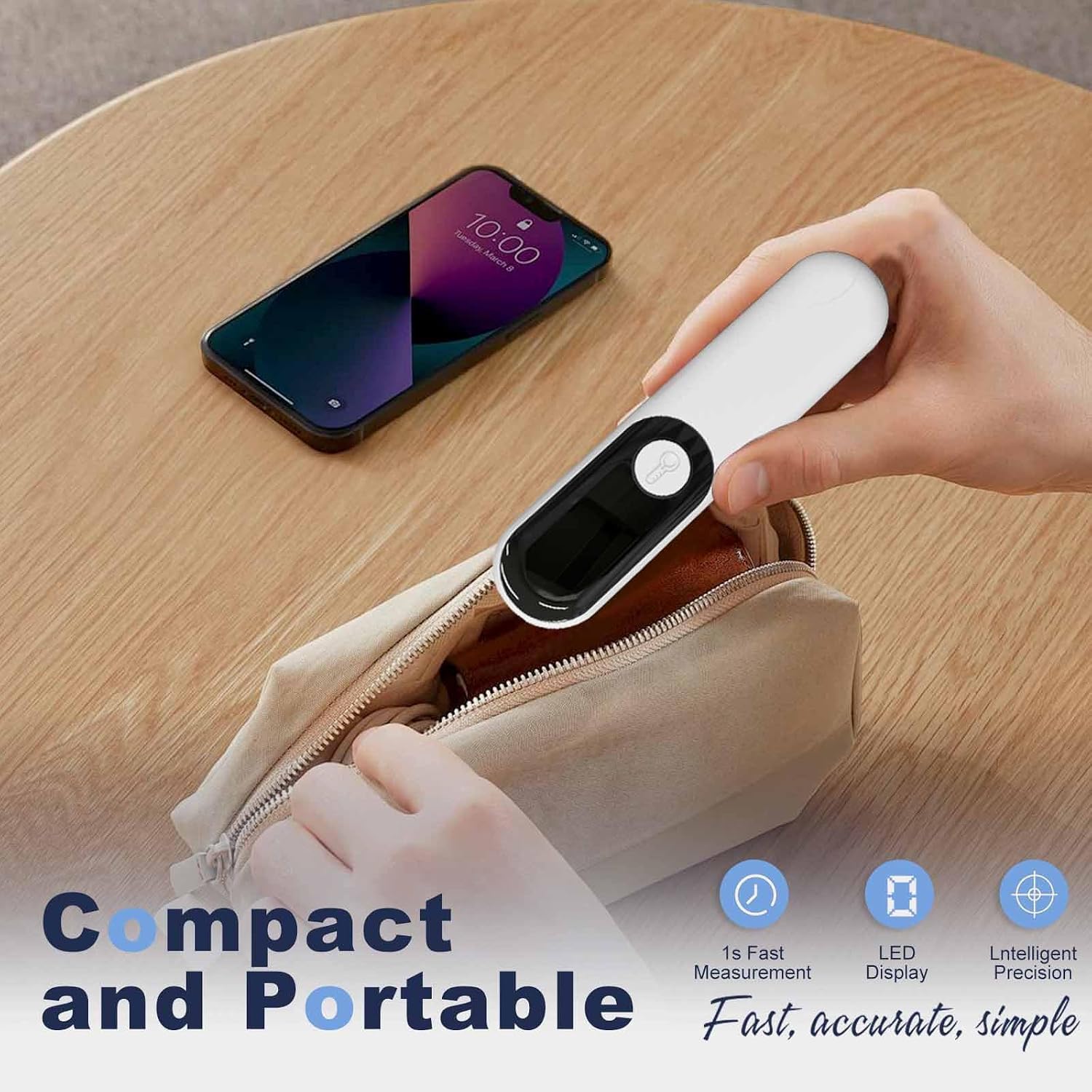 Detalle 2 de Estabien TA036 Digital Infrared Thermometer for Adults and Kids, Large LED Display