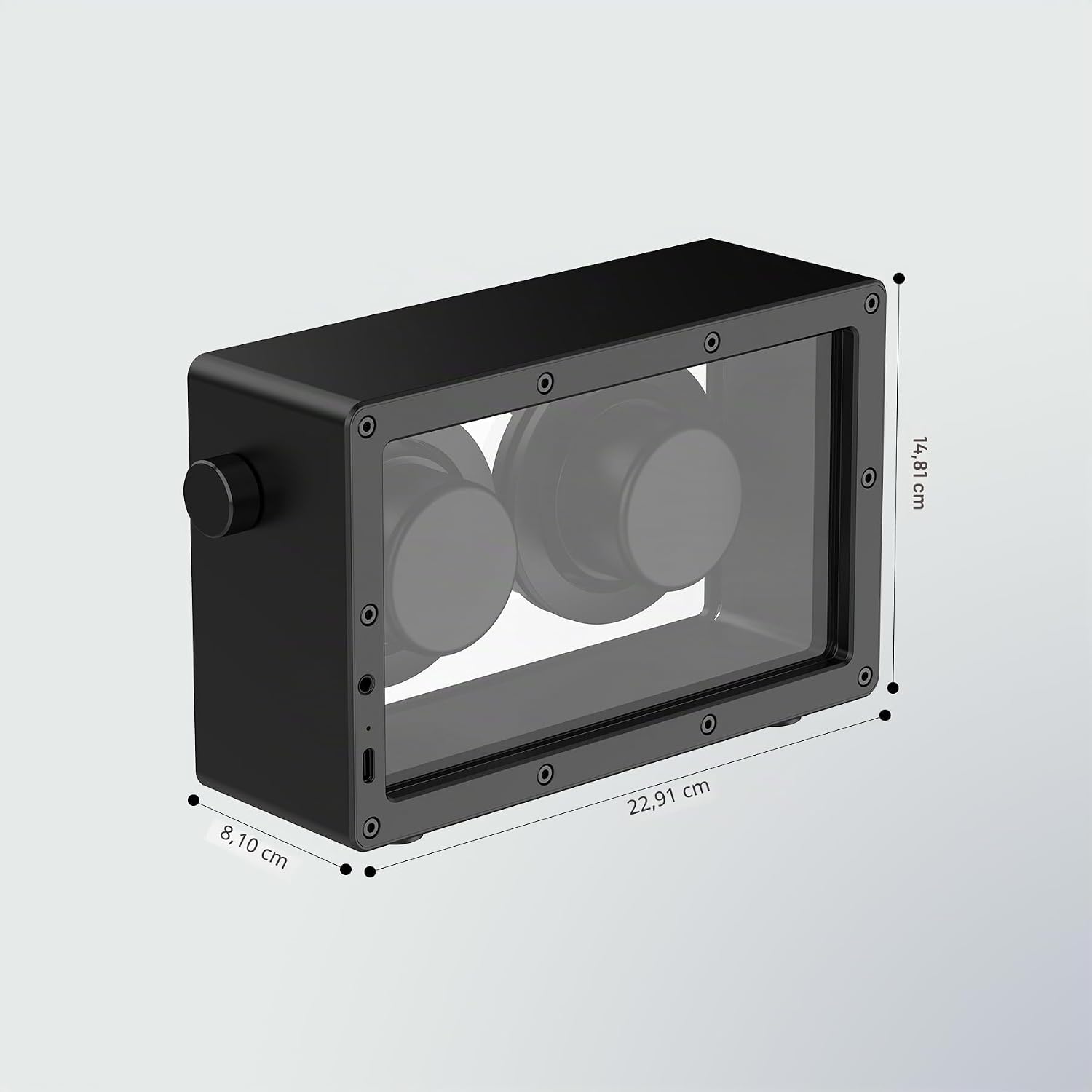 Detalle de JAYINE Tragbarer Bluetooth-Lautsprecher (16 W, schwarz) mit Bluetooth 5.3 & AUX (3,5 mm)