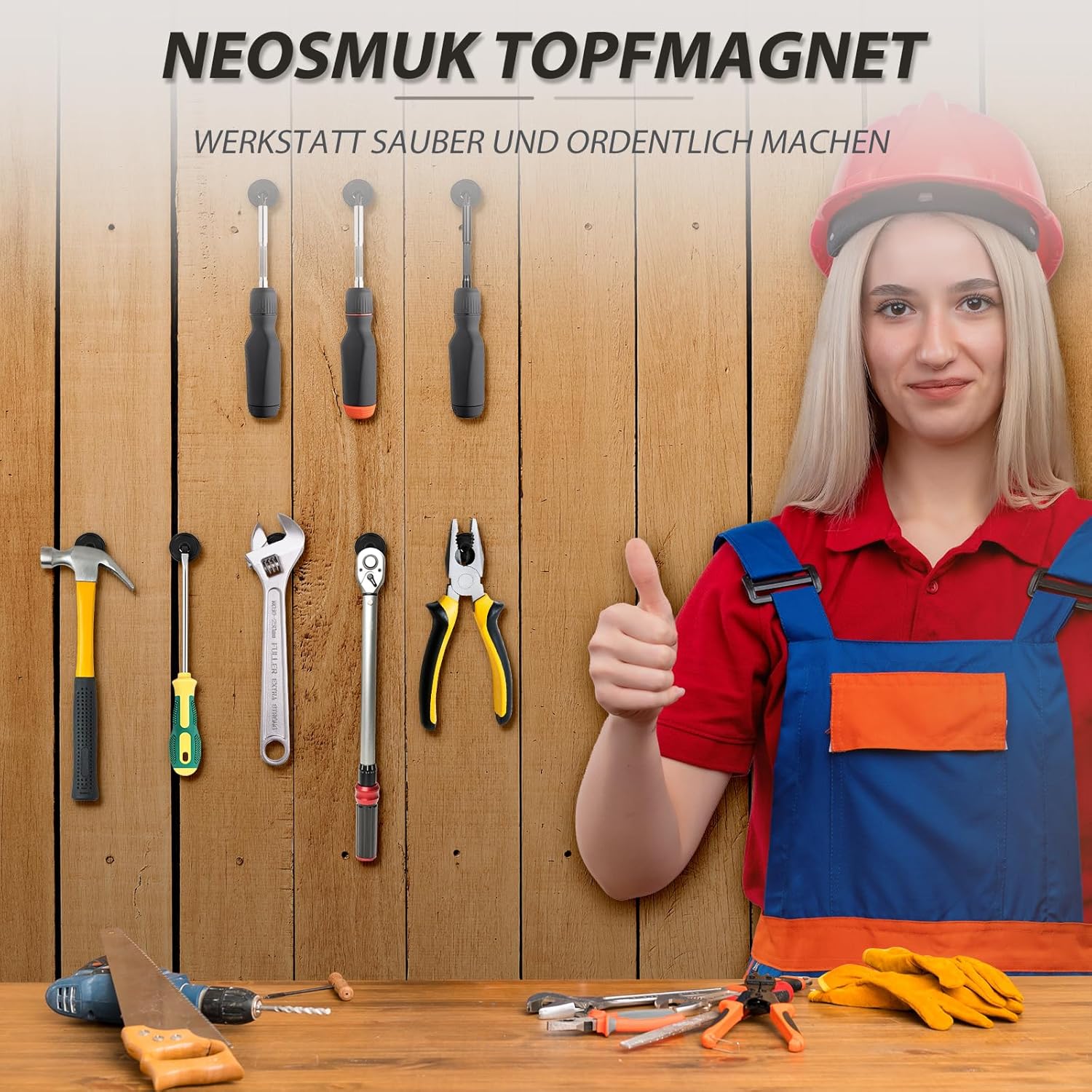 Thumbnail 1 de Neosmuk Magnet 25mm Loch Schwarz
