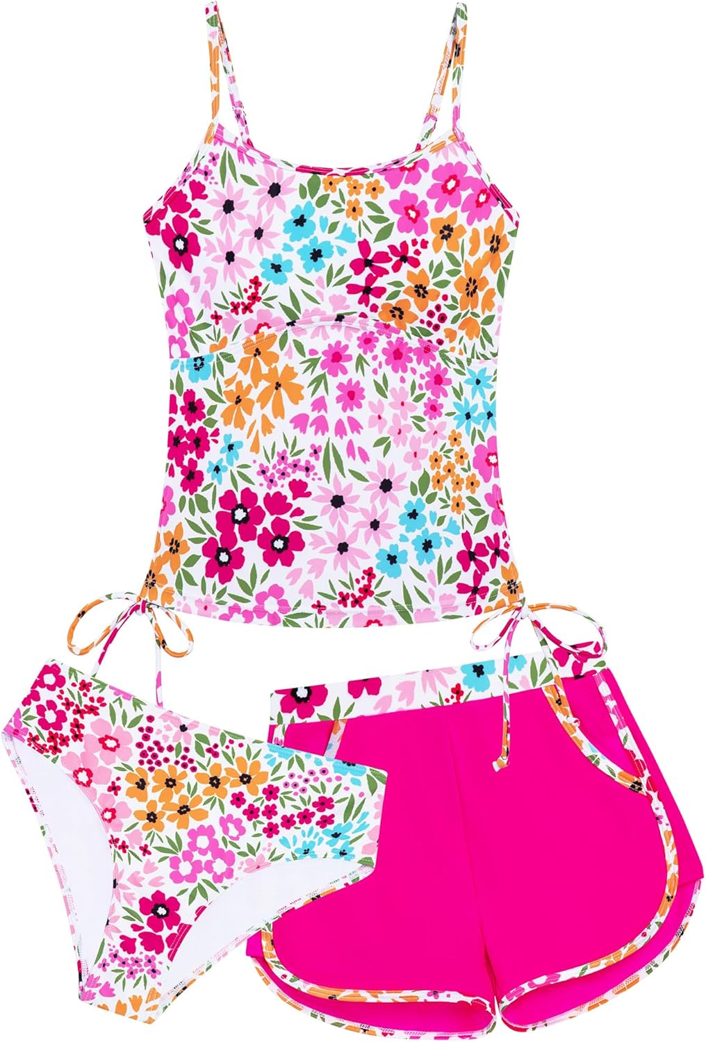 Thumbnail 6 de Seanrui Girls 3-Piece Tankini Swimsuit Set with Pockets (Ages 9-16)