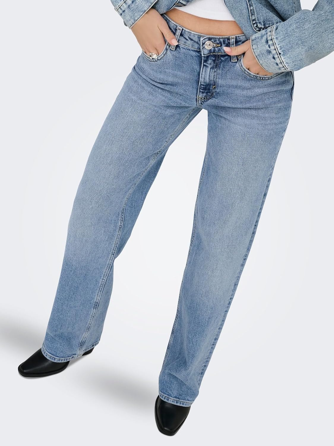 Detalle de ONLY Female Jeans mit weitem Bein ONLJUICY Hohe Taille – Lockere Silhouette
