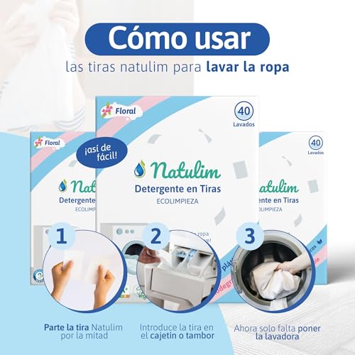 Detalle de Natulim Detergente en Tiras 40 lavados