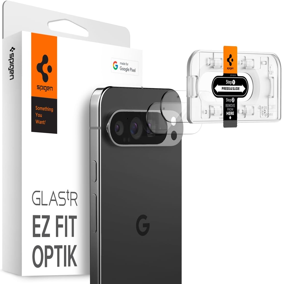 Spigen Glas.tR EZ Fit Optik Protection caméra pour Google Pixel 9 Pro (2 pièces) – verre trempé 9H