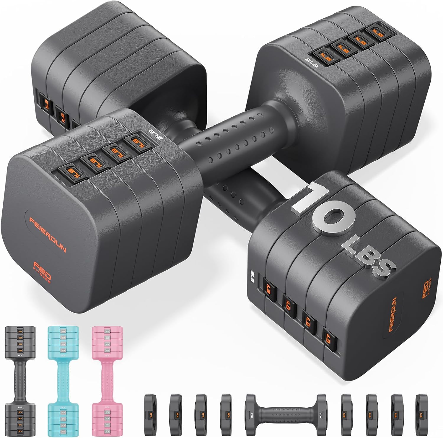 Detalle de FEIERDUN Adjustable Dumbbells DB3