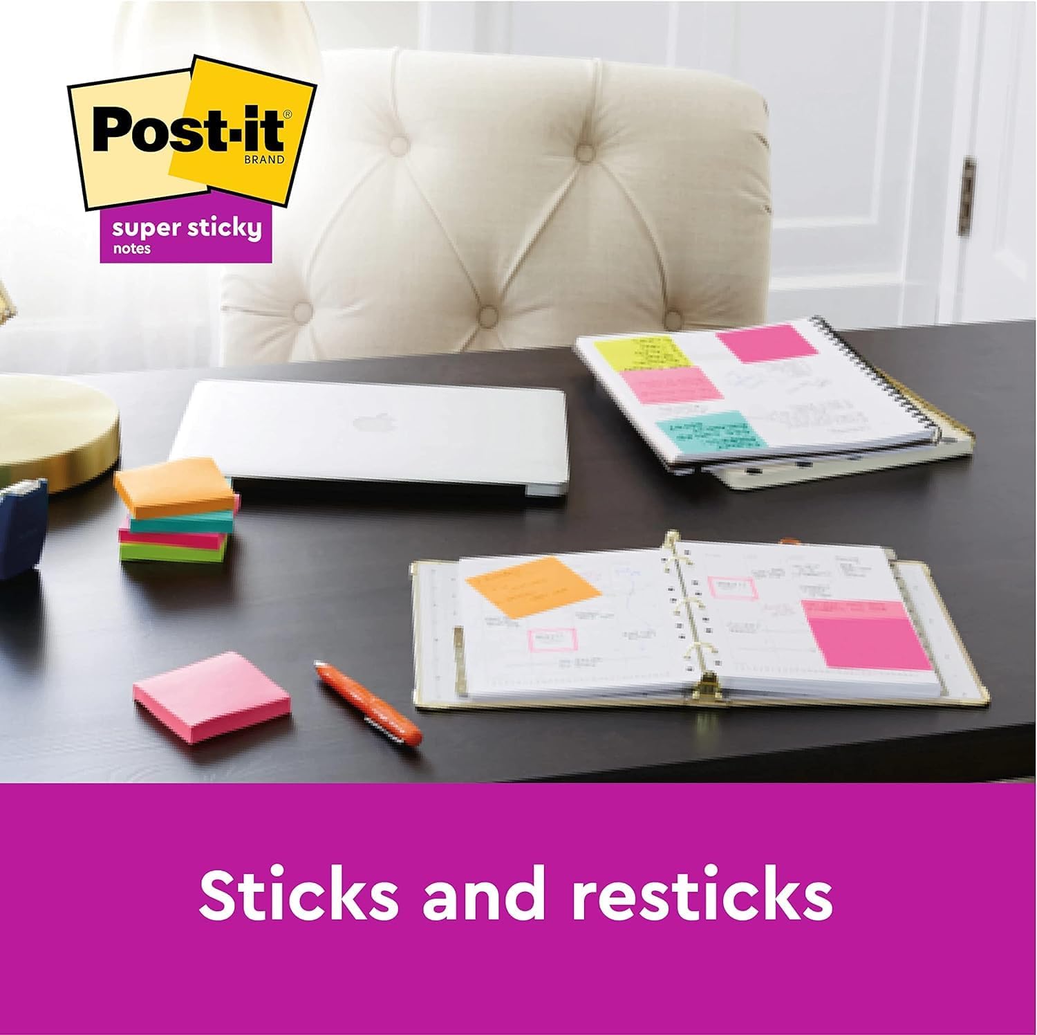 Thumbnail 2 de Post-it Super Sticky Notes 2160 Sheets – Value Pack (24 Pads) 76 mm x 76 mm