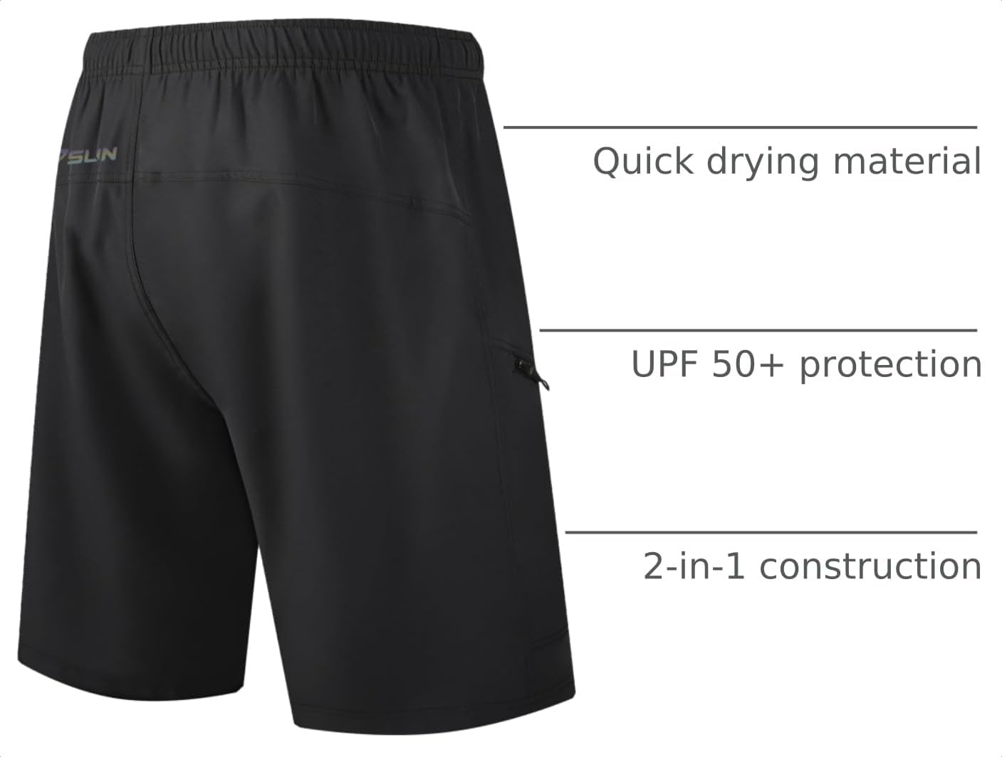 Thumbnail 3 de Men's Mountain Bike Shorts 3D Padded Baggy Bicycle Riding Cycling Shorts
