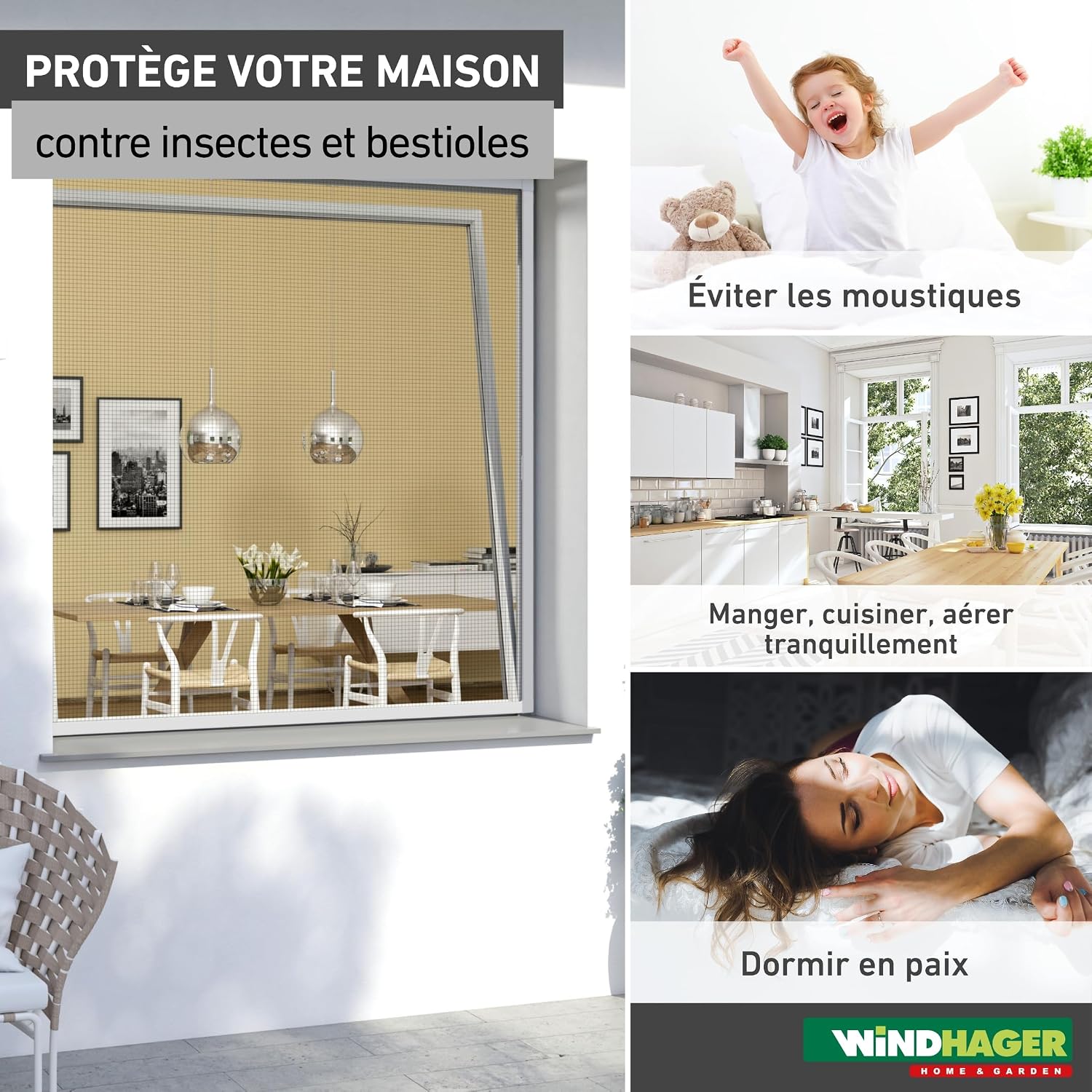Detalle de Windhager03626 Bourrelet & Outil – Moustiquaire Keder Cordon en caoutchouc Ø 5 mm x 5 m, Noir