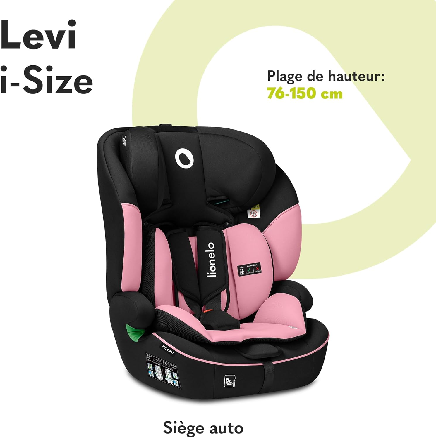 Detalle de LIONELO Levi i-Size siège-auto 9–36 kg (76–150 cm) à ceintures 5 points et protection latérale