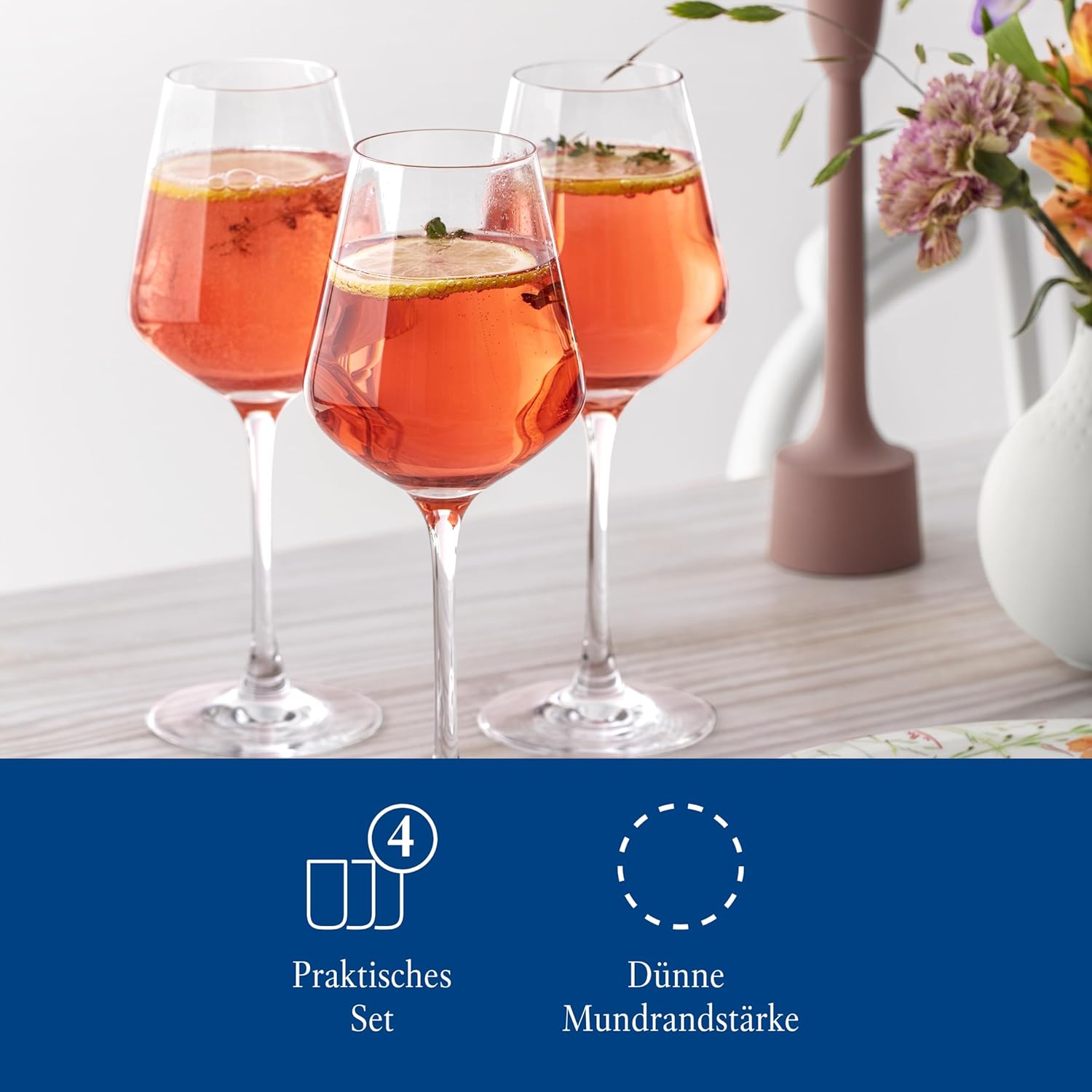 Thumbnail 3 de Villeroy & Boch La Divina Weißweinkelch-Set 4-teilig – Kristallglas, spülmaschinenfest, 380 ml