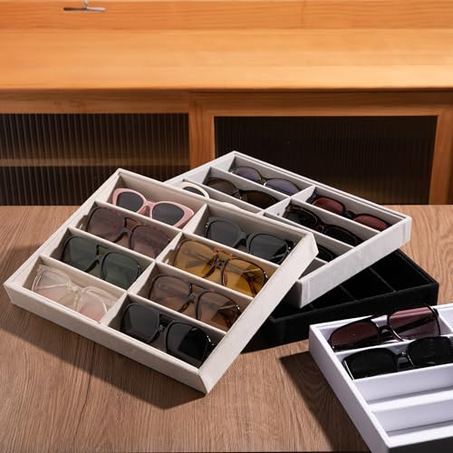 Detalle de Frebeauty Organizador gafas de sol 8 cajones en terciopelo